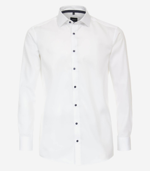 Camicia Venti MODERN FIT STRUTTURA bianco con Kent collar in taglio moderno