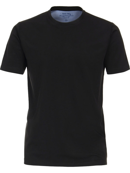 T-shirt Redmond REGULAR FIT JERSEY noir avec col Col rond en coupe classique
