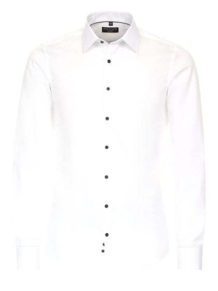 Camicia Redmond SLIM FIT TWILL bianco con Kent collar in taglio stretto