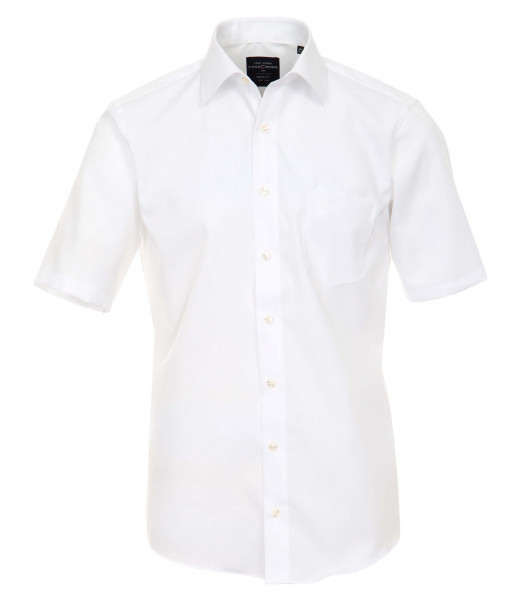 Camicia CASAMODA MODERN FIT UNI POPELINE bianco con Kent collar in taglio moderno