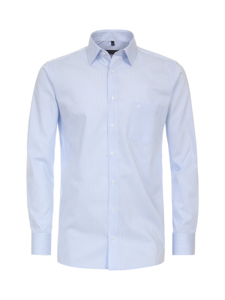 Camicia CasaModa COMFORT FIT UNI POPELINE azzurro con Kent collar in taglio classico