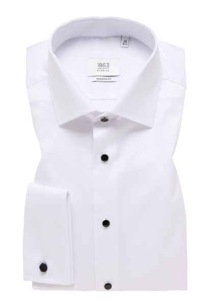 Camicia Eterna MODERN FIT TWILL bianco con Cutaway collar in taglio moderno