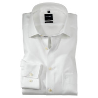 Camicia OLYMP Luxor modern fit TWILL beige con Global Kent collar in taglio moderno