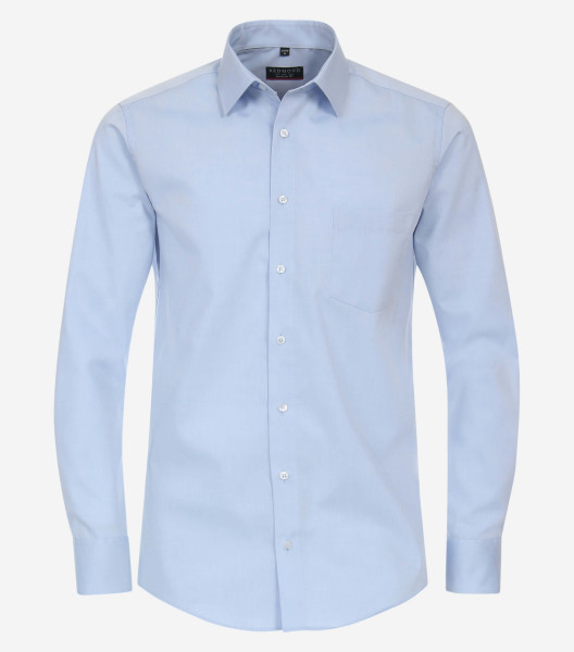 Camicia Redmond MODERN FIT UNI POPELINE azzurro con Kent collar in taglio moderno