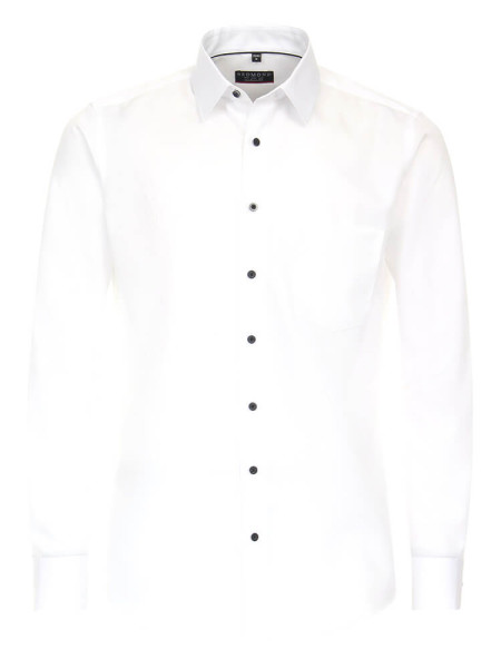 Camicia Redmond MODERN FIT TWILL bianco con Kent collar in taglio moderno