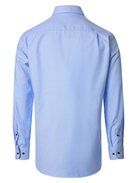 VENTI Comfort Fit Hemd Hellblau Button-Down Struktur