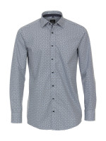 Chemise Venti MODERN FIT PRINT bleu clair avec col Kent en coupe moderne