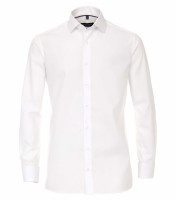 CASAMODA Hemd COMFORT FIT UNI POPELINE weiss mit Kent Kragen in klassischer Schnittform