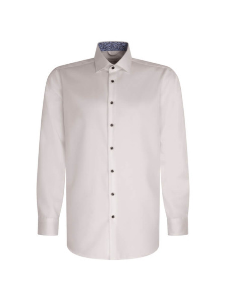 Camicia Seidensticker MODERN TWILL bianco con Nuovo Kent collar in taglio moderno