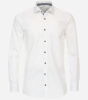 Camicia Venti MODERN FIT HYPERFLEX bianco con Kent collar in taglio moderno