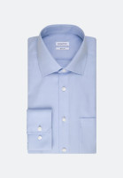 Camicia Seidensticker REGULAR FIT TWILL azzurro con Business Kent collar in taglio classico
