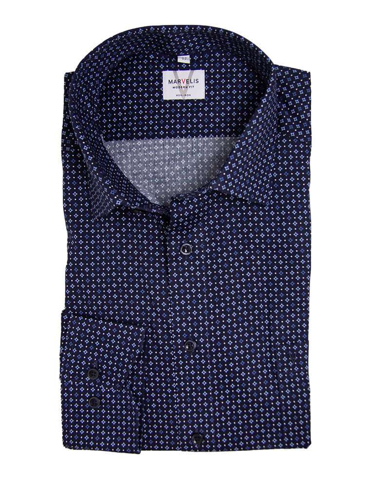 Marvelis Camicia Da Uomo A Maniche Corte Non Ferro Comfort - Foto 6