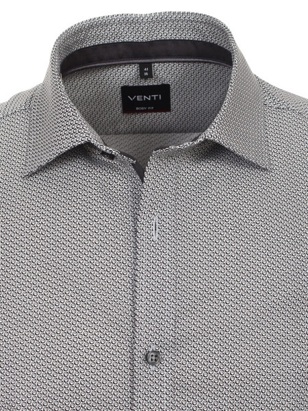 VENTI Slim Fit Hemd Schwarz Kent Easy Care  - Ansicht 1