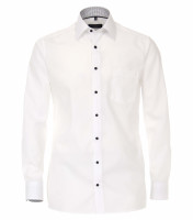 Camicia CASAMODA COMFORT FIT UNI POPELINE bianco con Kent collar in taglio classico