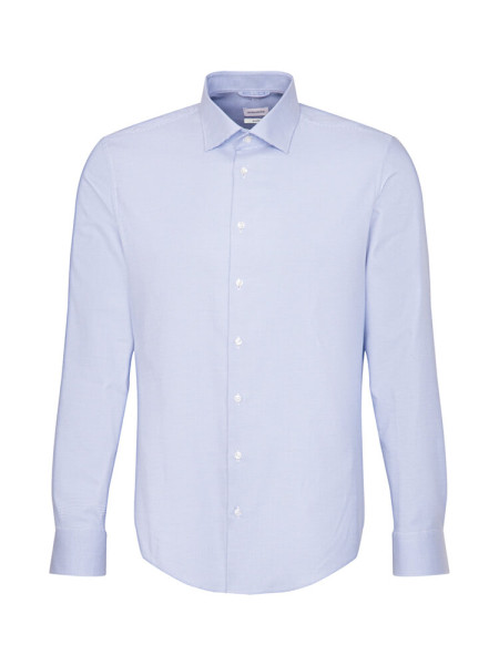 SEIDENSTICKER Tailored Fit Hemd Hellblau New Kent Struktur