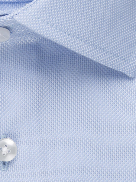 SEIDENSTICKER Slim Fit Hemd Hellblau Business Kent Struktur - Ansicht 3