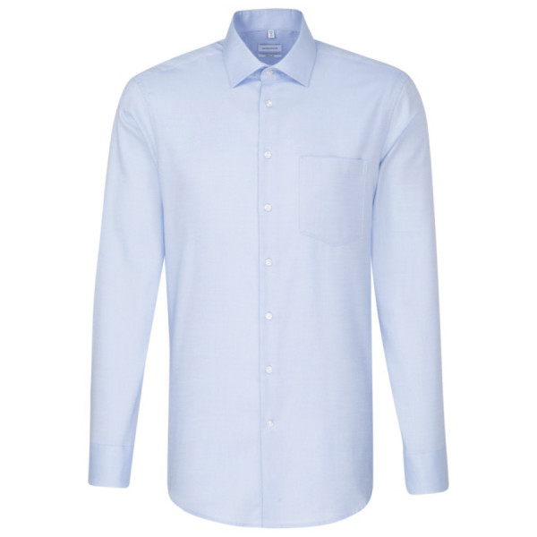 Camicia Seidensticker REGULAR STRUTTURA azzurro con Business Kent collar in taglio moderno