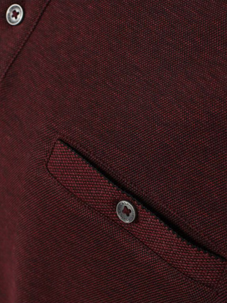 CASAMODA Poloshirt Dunkelrot Piqué - Ansicht 2