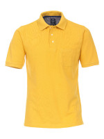 Redmond Poloshirt REGULAR FIT PIQUÉ gelb mit Polo-Knopf Kragen in klassischer Schnittform