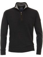 Redmond Pullover REGULAR FIT MELANGE anthrazit mit Stehkragen Kragen in klassischer Schnittform