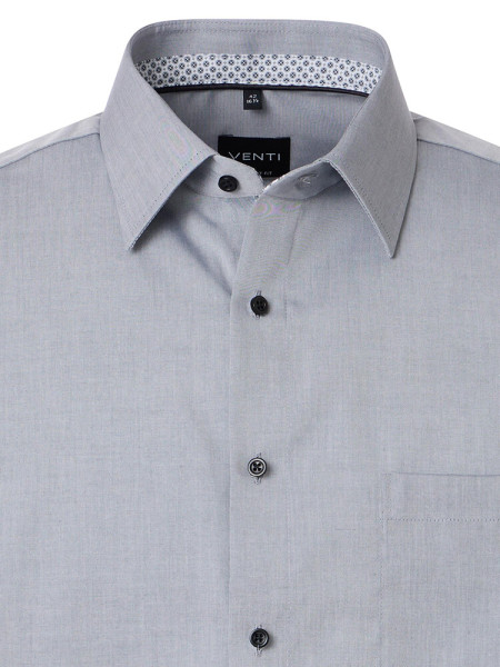 VENTI Comfort Fit Hemd Anthrazit Kent Popeline - Ansicht 1