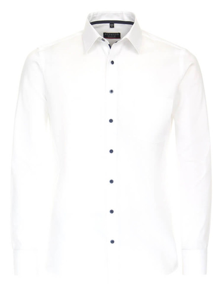 Camicia Redmond MODERN FIT STRUTTURA bianco con Kent collar in taglio moderno