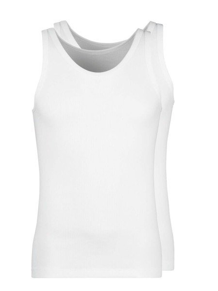 HUBER Cotton 2 Pack Double Rib Achselhemd