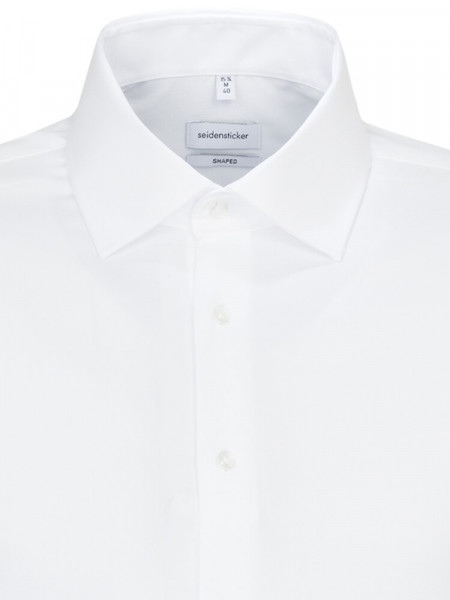 SEIDENSTICKER Tailored Fit Hemd Weiß Business Kent Struktur - Ansicht 2