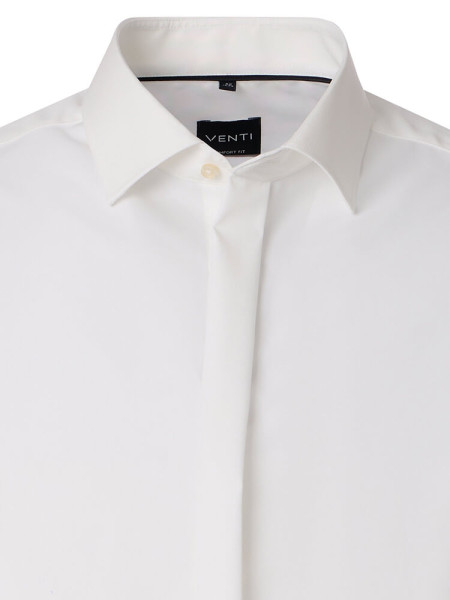 VENTI Comfort Fit Hemd Hellbeige Kent Popeline - Ansicht 1