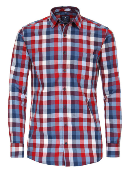 Camicia Redmond REGULAR FIT TWILL rosso con Button Down collar in taglio classico