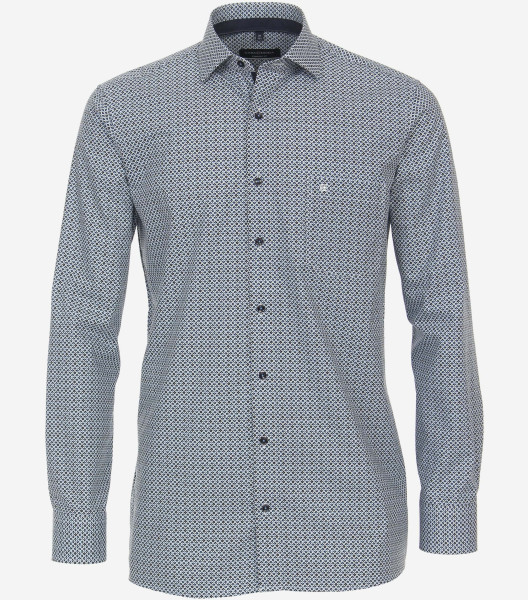 Camicia CasaModa COMFORT FIT PRINT azzurro con Kent collar in taglio classico