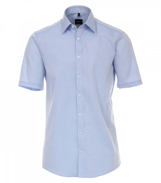 Camicia Venti MODERN FIT UNI POPELINE azzurro con Kent collar in taglio moderno