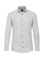 Chemise Venti MODERN FIT STRUCTURE gris avec col Kent en coupe moderne