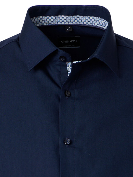 VENTI Regular Fit Hemd Marine Kent Popeline - Ansicht 1