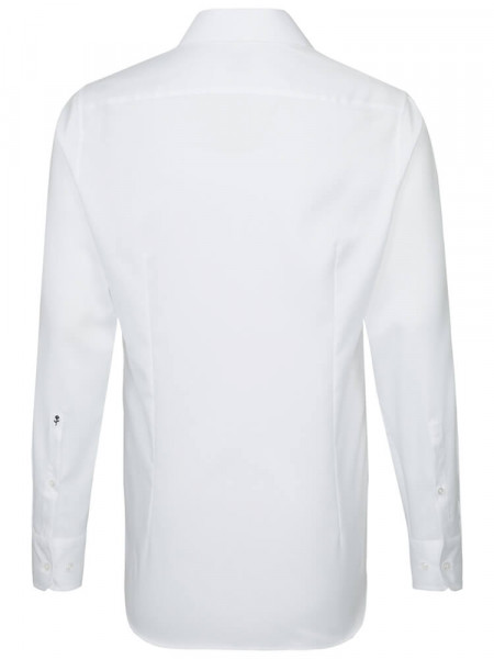 SEIDENSTICKER Slim Fit Hemd Weiß Business Kent Struktur