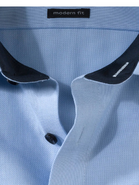 OLYMP Regular Fit Hemd Hellblau Global Kent Struktur - Ansicht 1