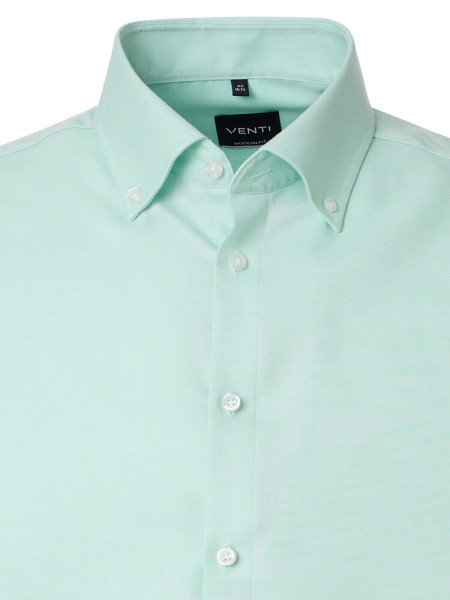 VENTI Regular Fit Hemd Grün Button-Down Fein Oxford - Ansicht 1