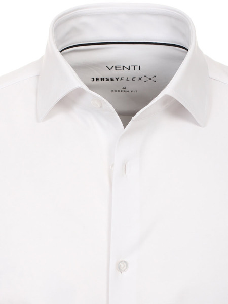 VENTI Regular Fit Hemd Weiß Kent Jersey - Ansicht 1