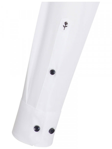 SEIDENSTICKER Slim Fit Hemd Weiß Business Kent Popeline - Ansicht 1