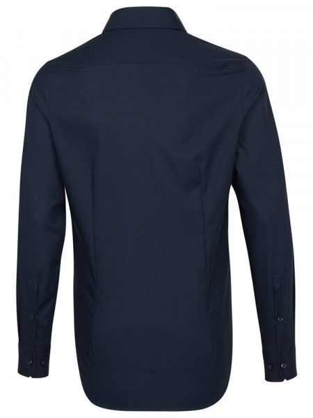 SEIDENSTICKER Slim Fit Hemd Marine Business Kent Popeline
