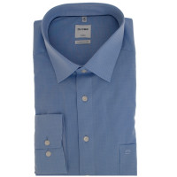 Camicia OLYMP Luxor comfort fit OFFICE azzurro con Nuovo Kent collar in taglio classico