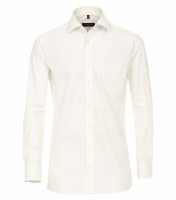 Camicia CASAMODA MODERN FIT UNI POPELINE beige con Kent collar in taglio moderno