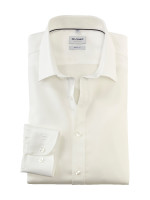 Camicia OLYMP LEVEL 5 UNI STRETCH beige con New York Kent collar in taglio stretto