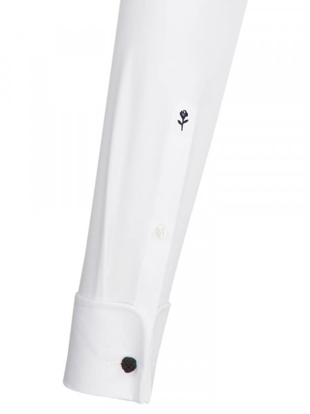 SEIDENSTICKER Tailored Fit Hemd Weiß Kläppchen Popeline - Ansicht 1