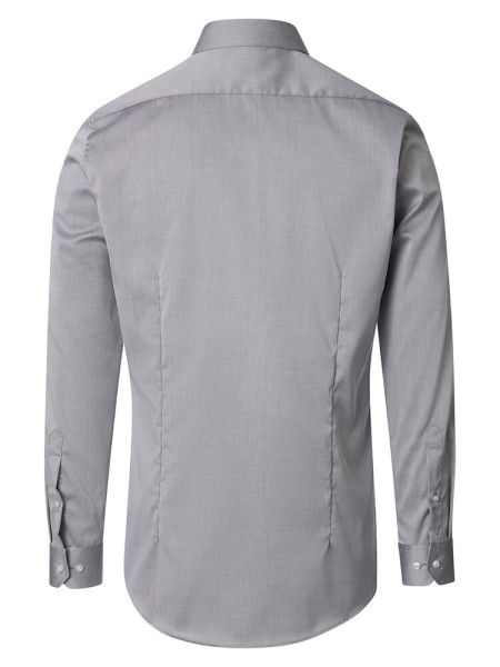 VENTI Slim Fit Hemd Grau Kent Popeline