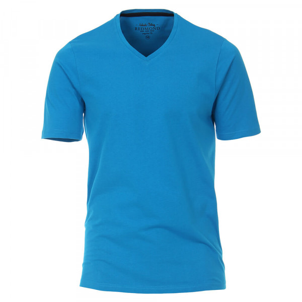 Redmond T-Shirt mittelblau in klassischer Schnittform