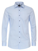 Camicia Venti BODY FIT STRUTTURA azzurro con Kent collar in taglio moderno