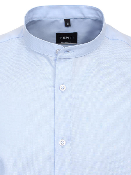 VENTI Regular Fit Hemd Hellblau Stehkragen Popeline - Ansicht 1