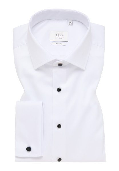 Eterna Hemd SLIM FIT TWILL weiss mit Cutaway Kragen in schmaler Schnittform