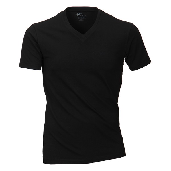 Venti T-Shirt in schwarz mit V-Ausschnitt im Doppelpack